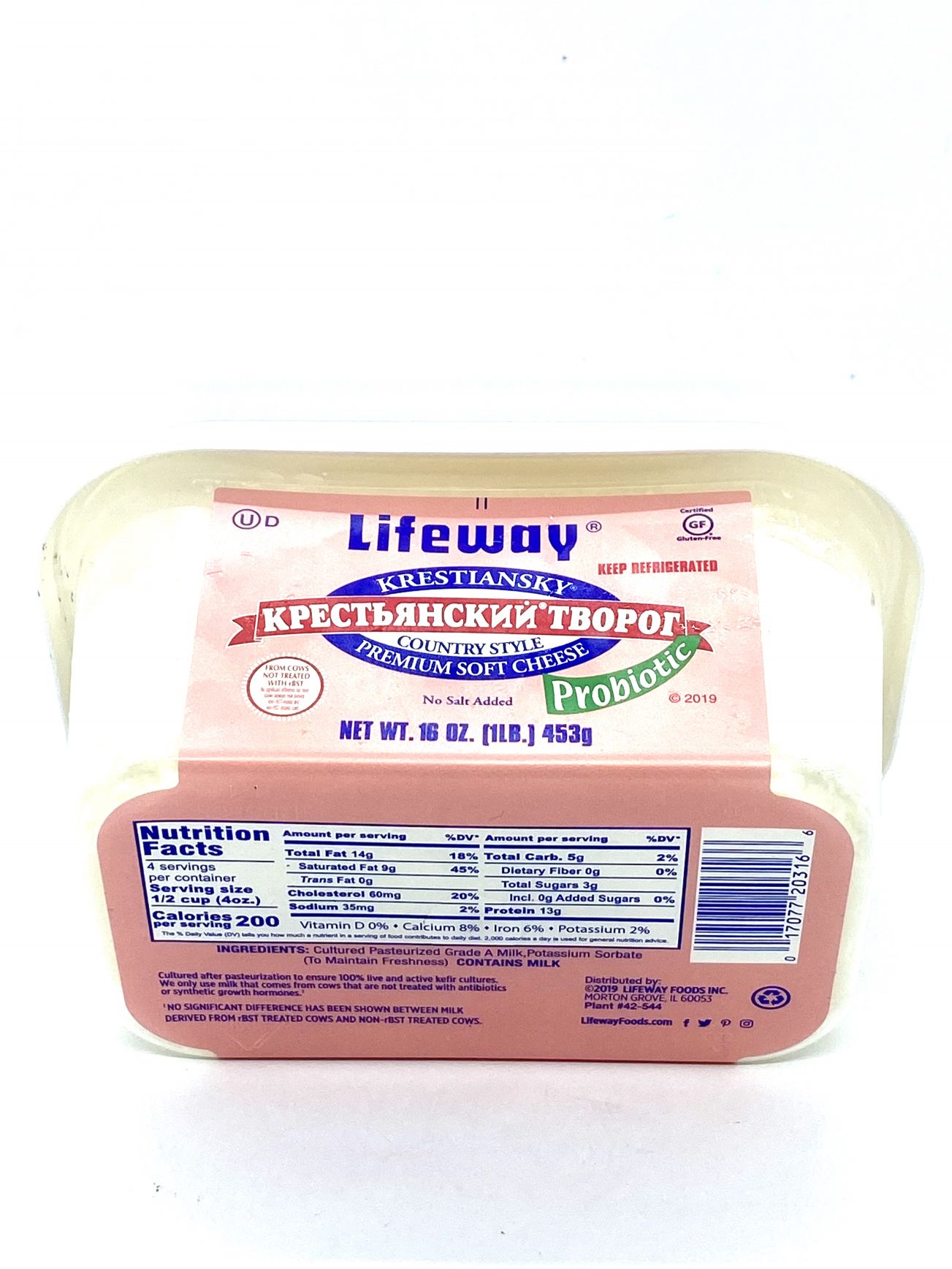 Prepackaged deli Dairy Farmer / Cottage cheese FARMERS CHEESE PROBIOTIC / KRESTIANSKY